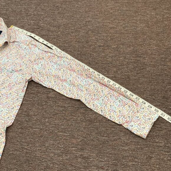 Robert Graham Shirt Men's Medium Danforth Sport Tailored Fit Button Up M - Picture 7 of 8